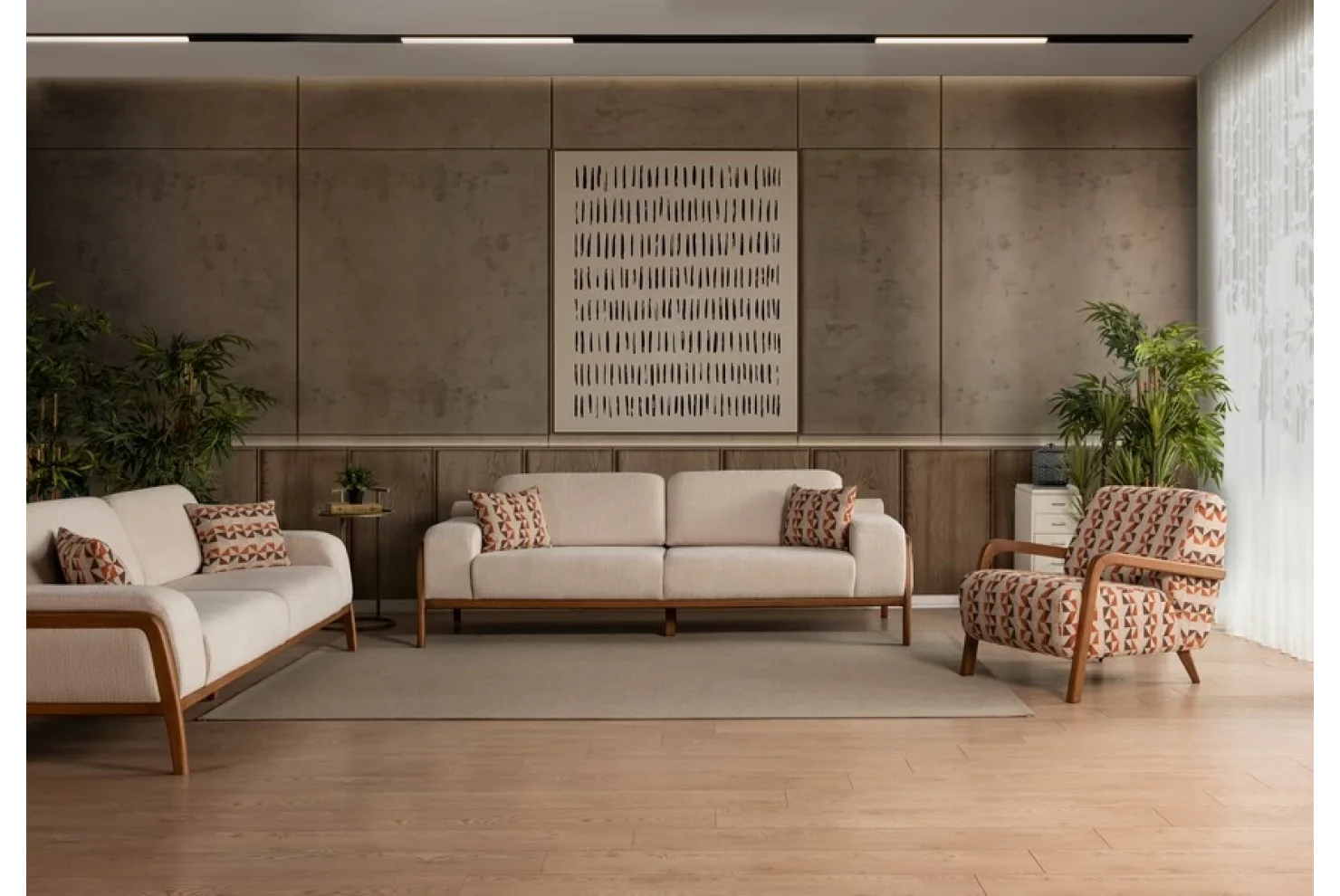 Gemma Koltuk Takımı | 3lü Koltuk 2 Adet - Berjer 1 Adet