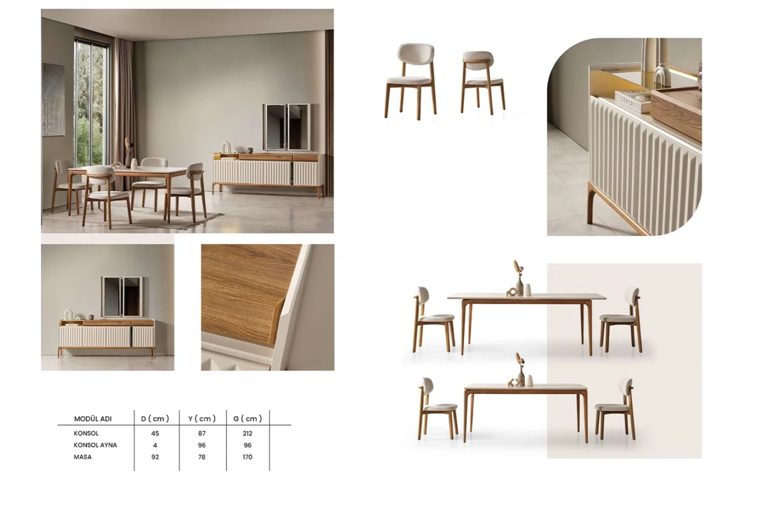 Lorvella Yemek Odası Takımı