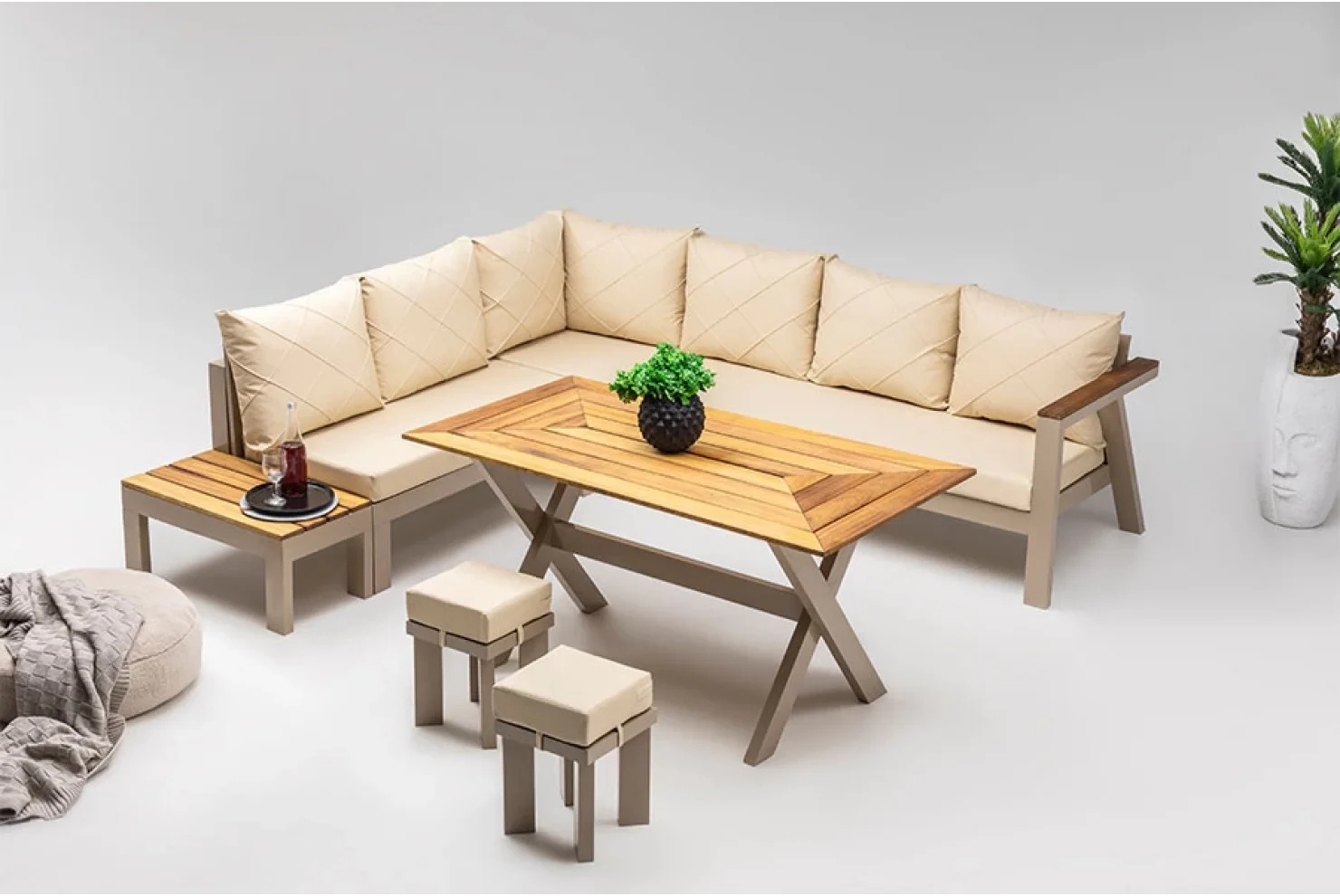 LOTUS KÖŞE TAKIMI ALÜMİNYUM