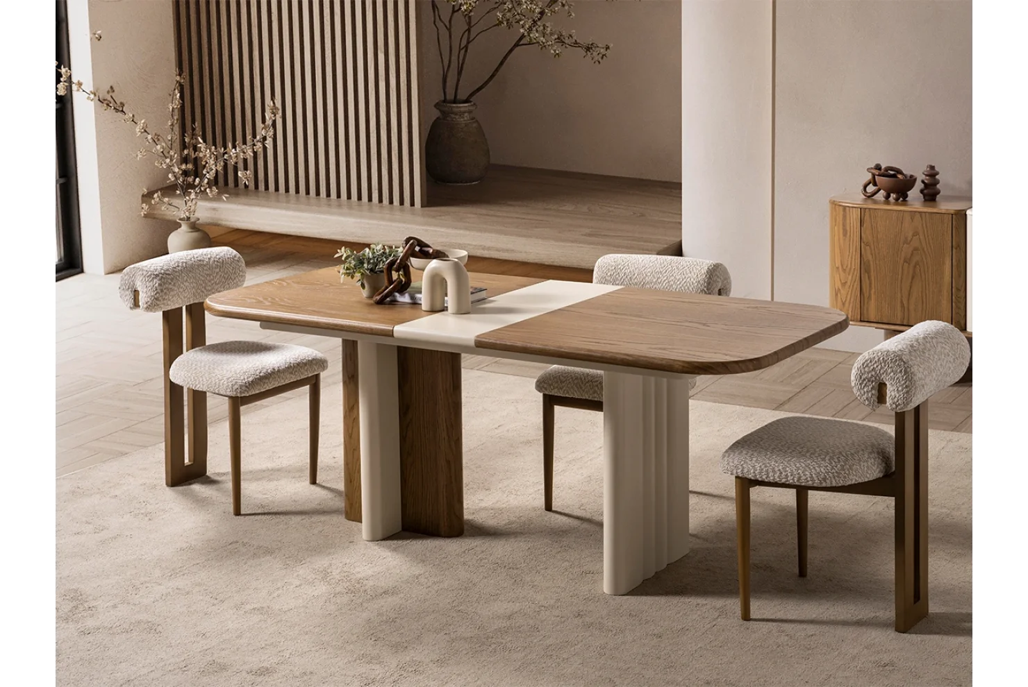 Lova Lake Meşe Yemek Masası