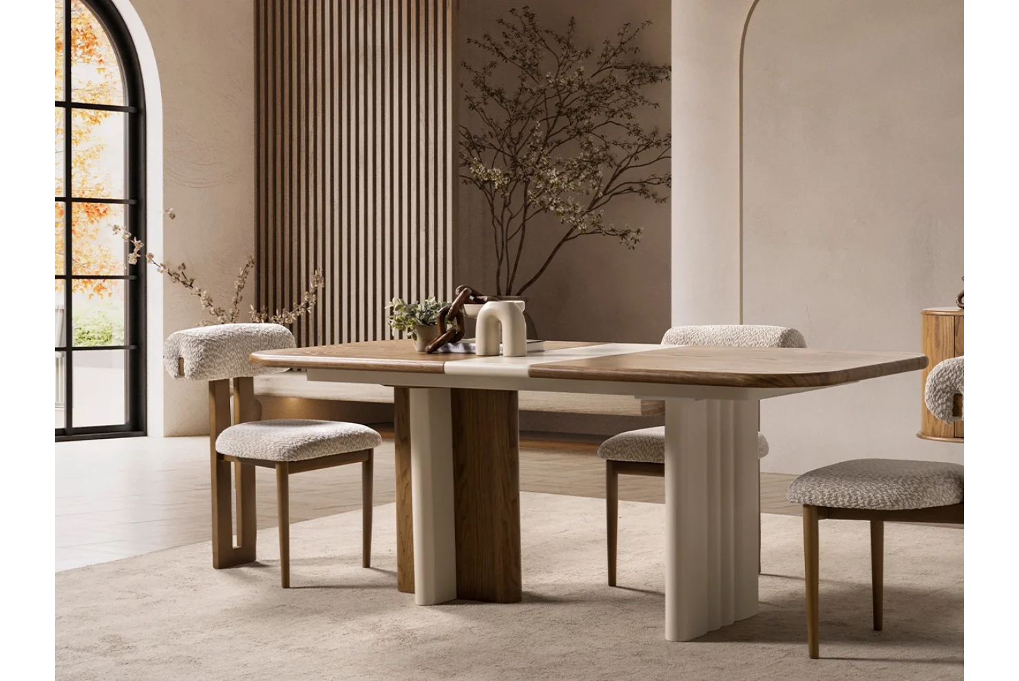 Lova Lake Meşe Yemek Masası