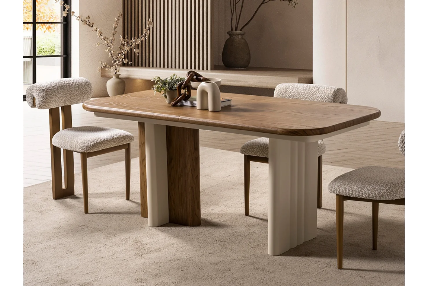 Lova Lake Meşe Yemek Masası