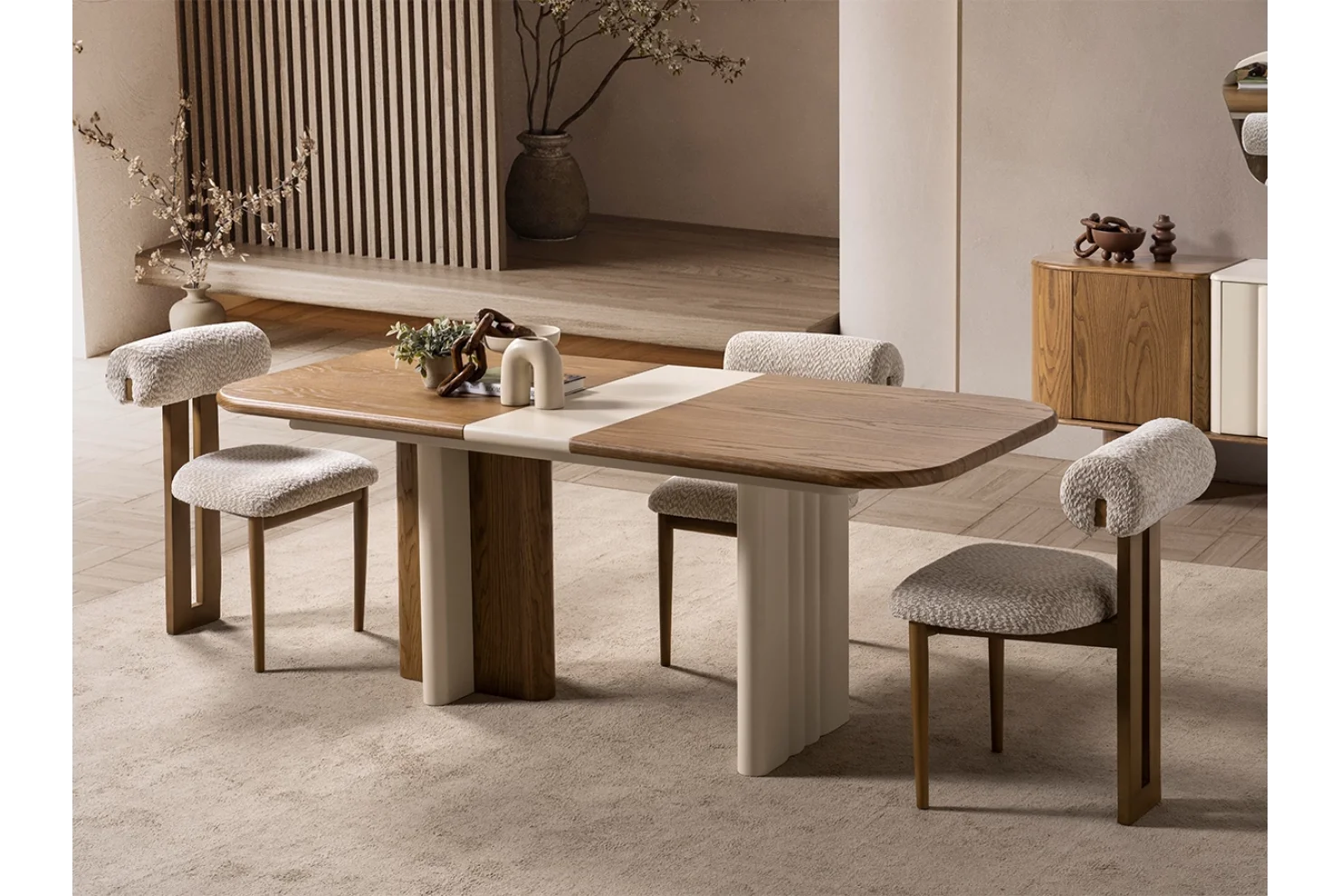 Lova Lake Meşe Konsol ve Ayna