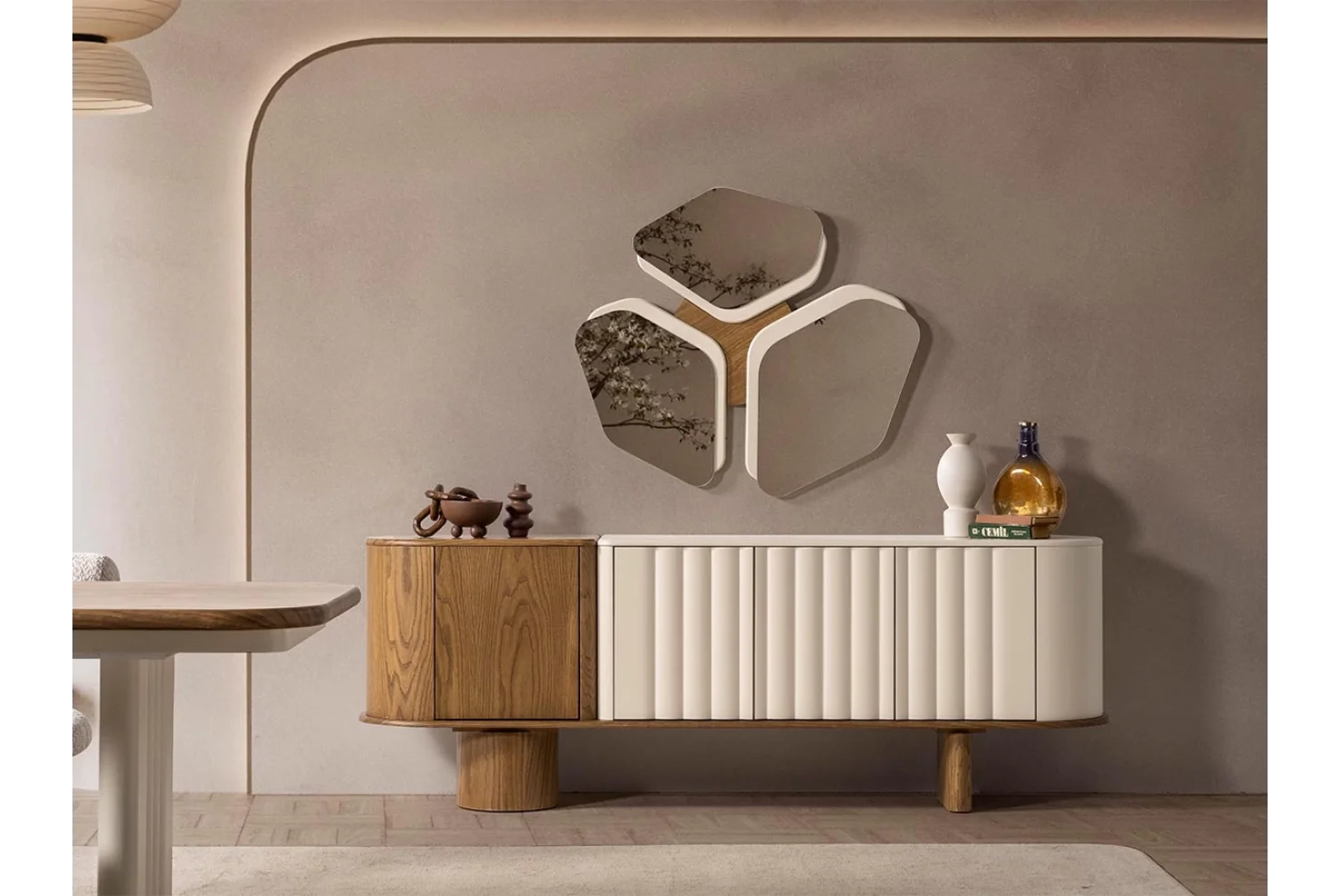 Lova Lake Meşe Konsol ve Ayna