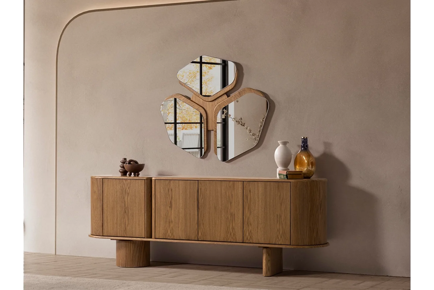 Lova Meşe Konsol ve Ayna