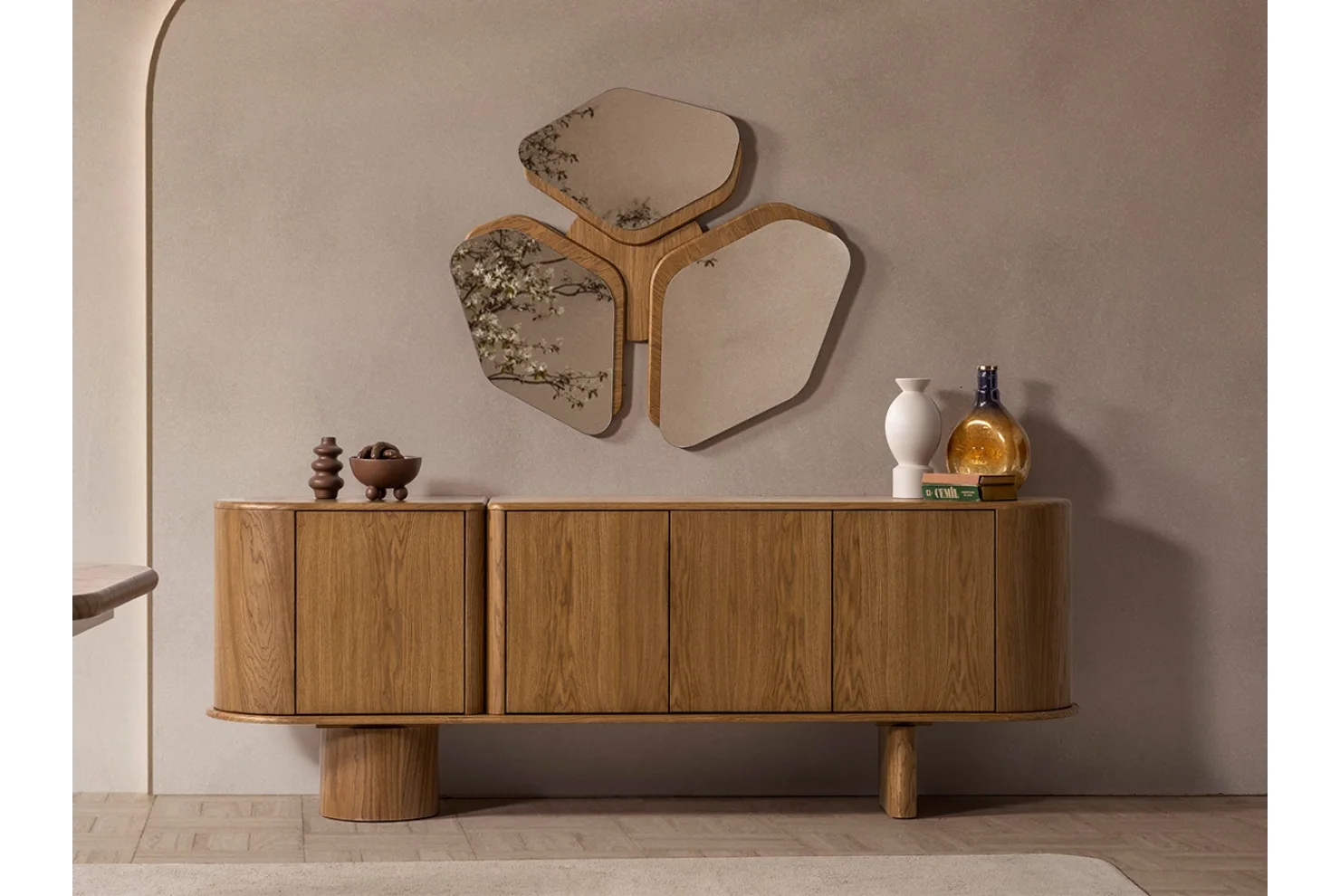 Lova Meşe Konsol ve Ayna