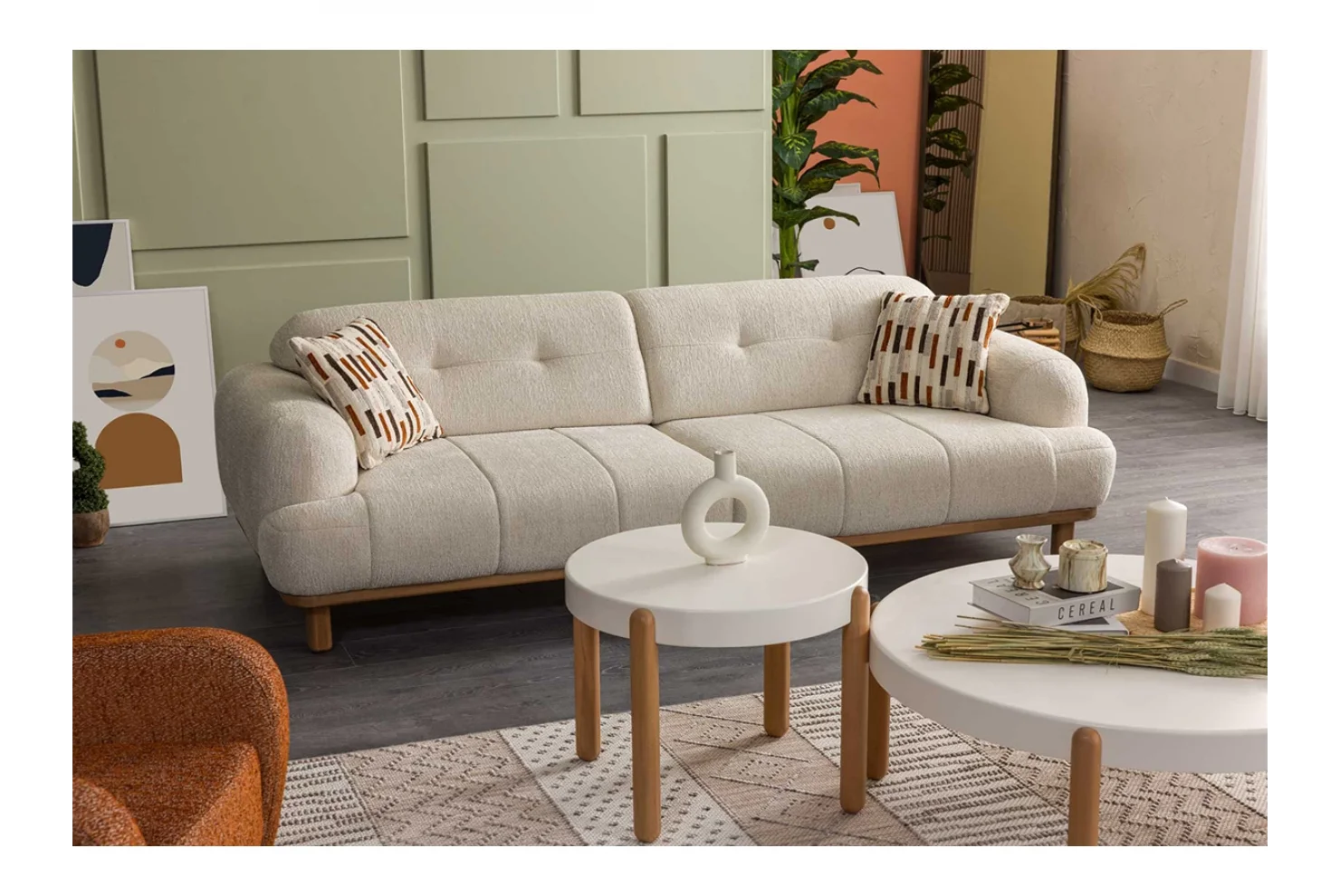 Maris Koltuk Takımı | 3lü Koltuk 2 Adet - Berjer 1 Adet