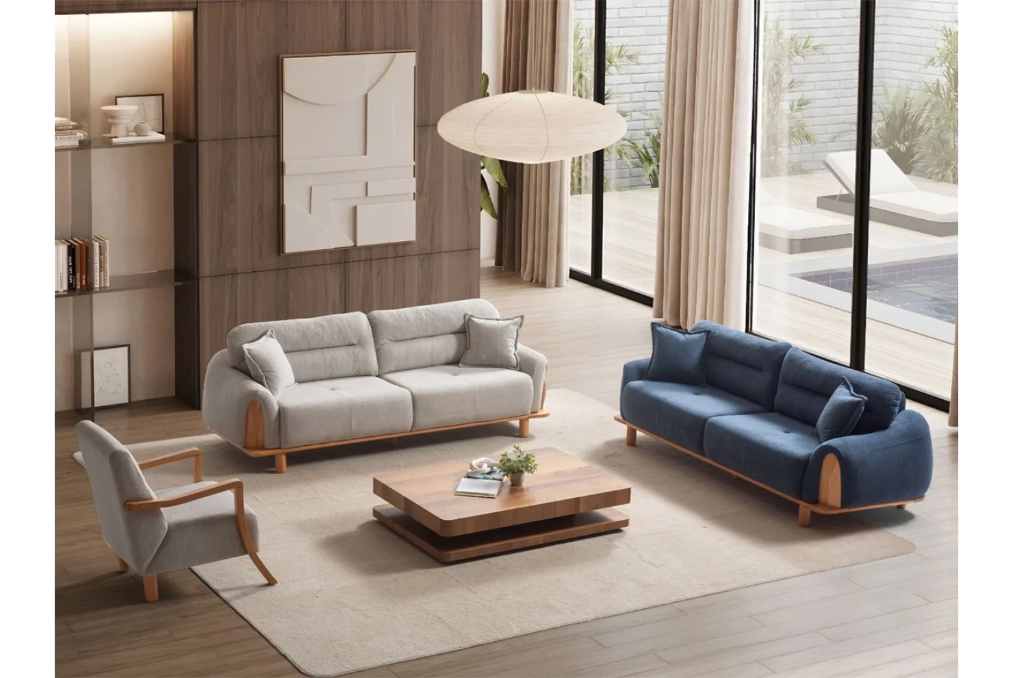 Martos Koltuk Takımı | 3lü Koltuk 2 Adet - Berjer 1 Adet