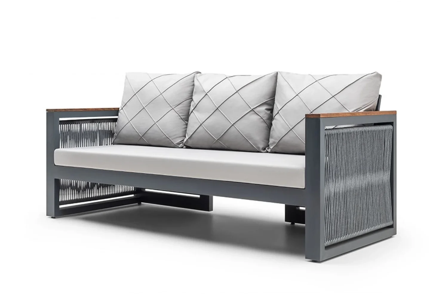 MİLANO OTURMA GRUBU ALÜMİNYUM İP ÖRGÜLÜ 3+1+1