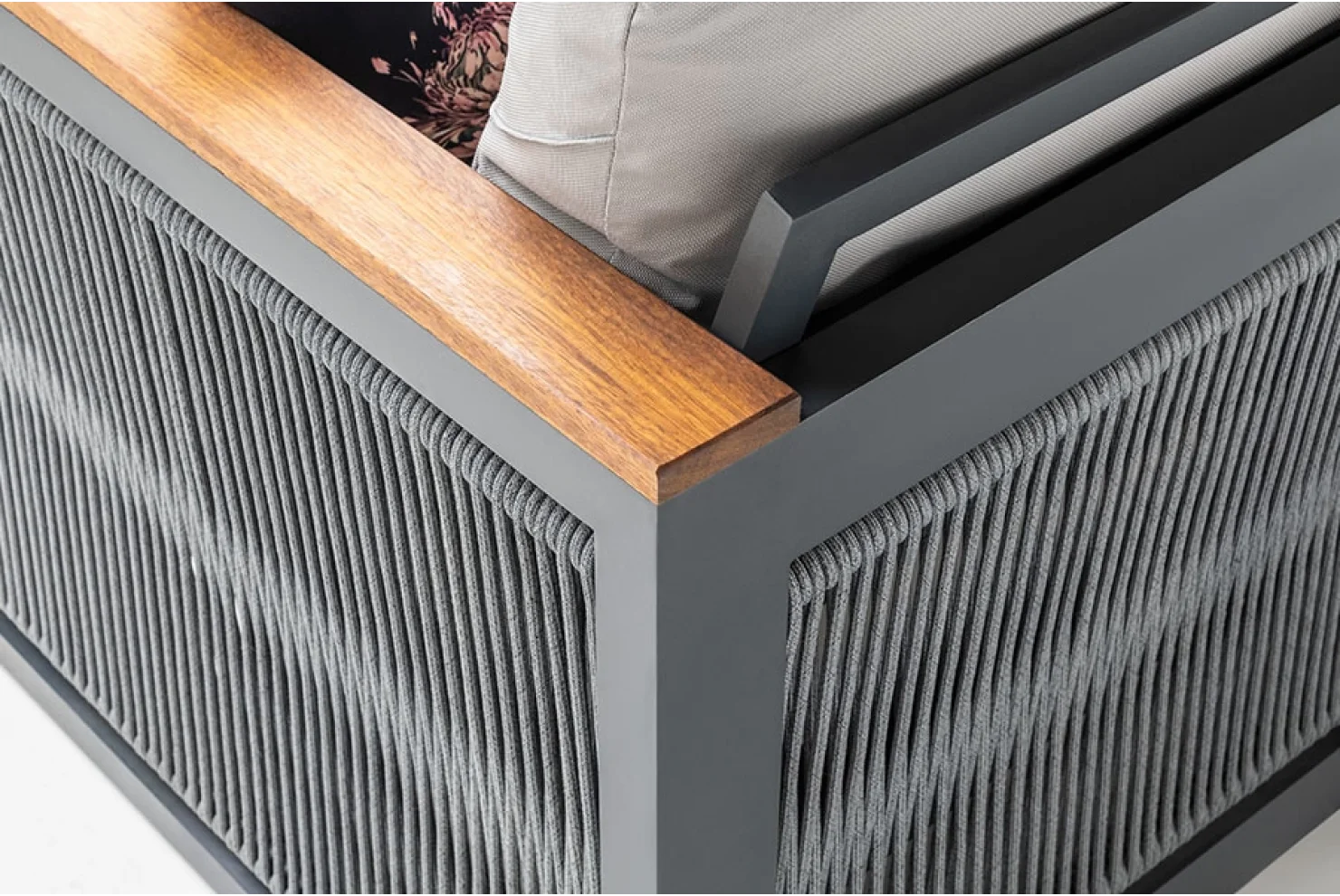 MİLANO OTURMA GRUBU ALÜMİNYUM İP ÖRGÜLÜ 3+1+1