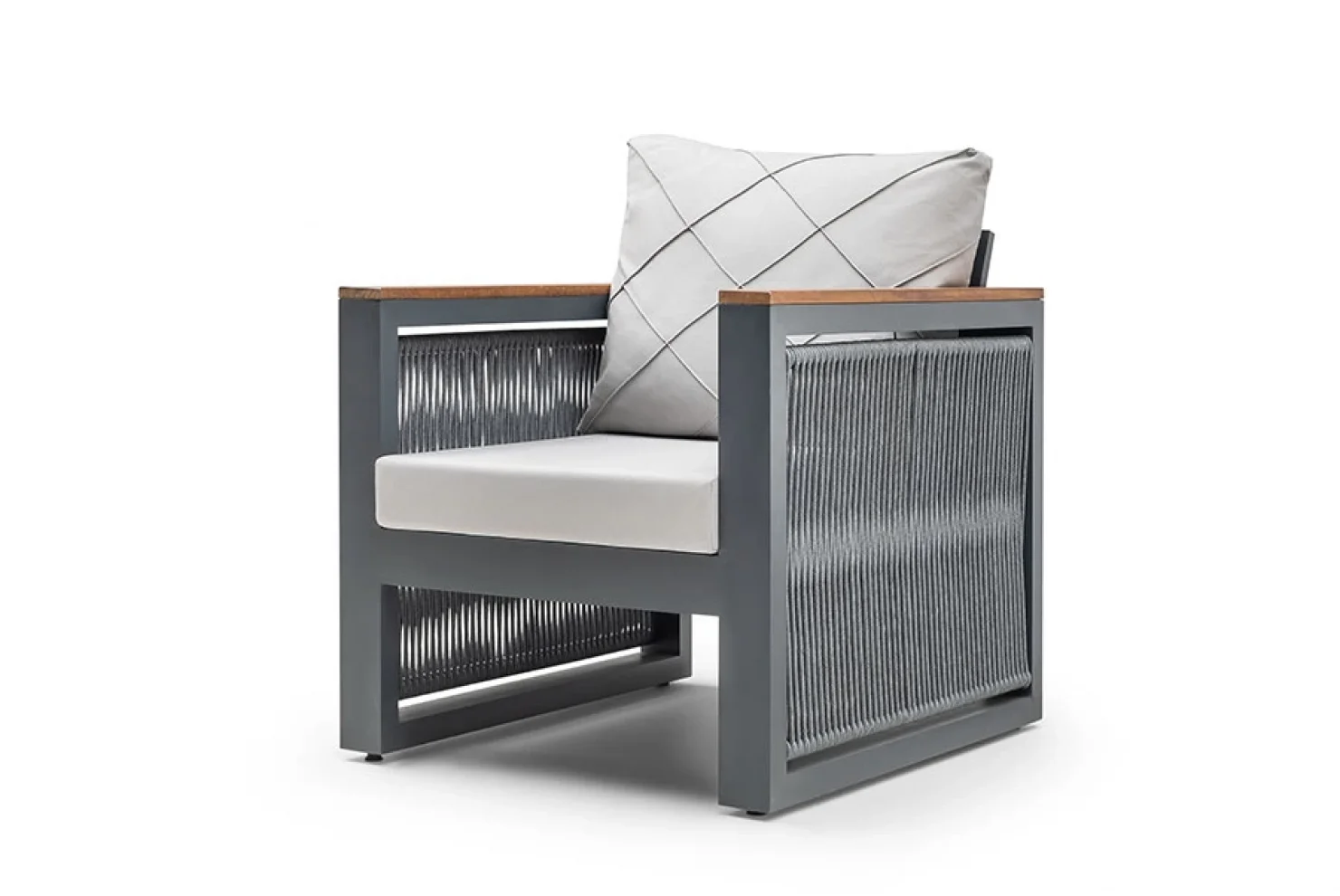 MİLANO OTURMA GRUBU ALÜMİNYUM İP ÖRGÜLÜ 3+1+1