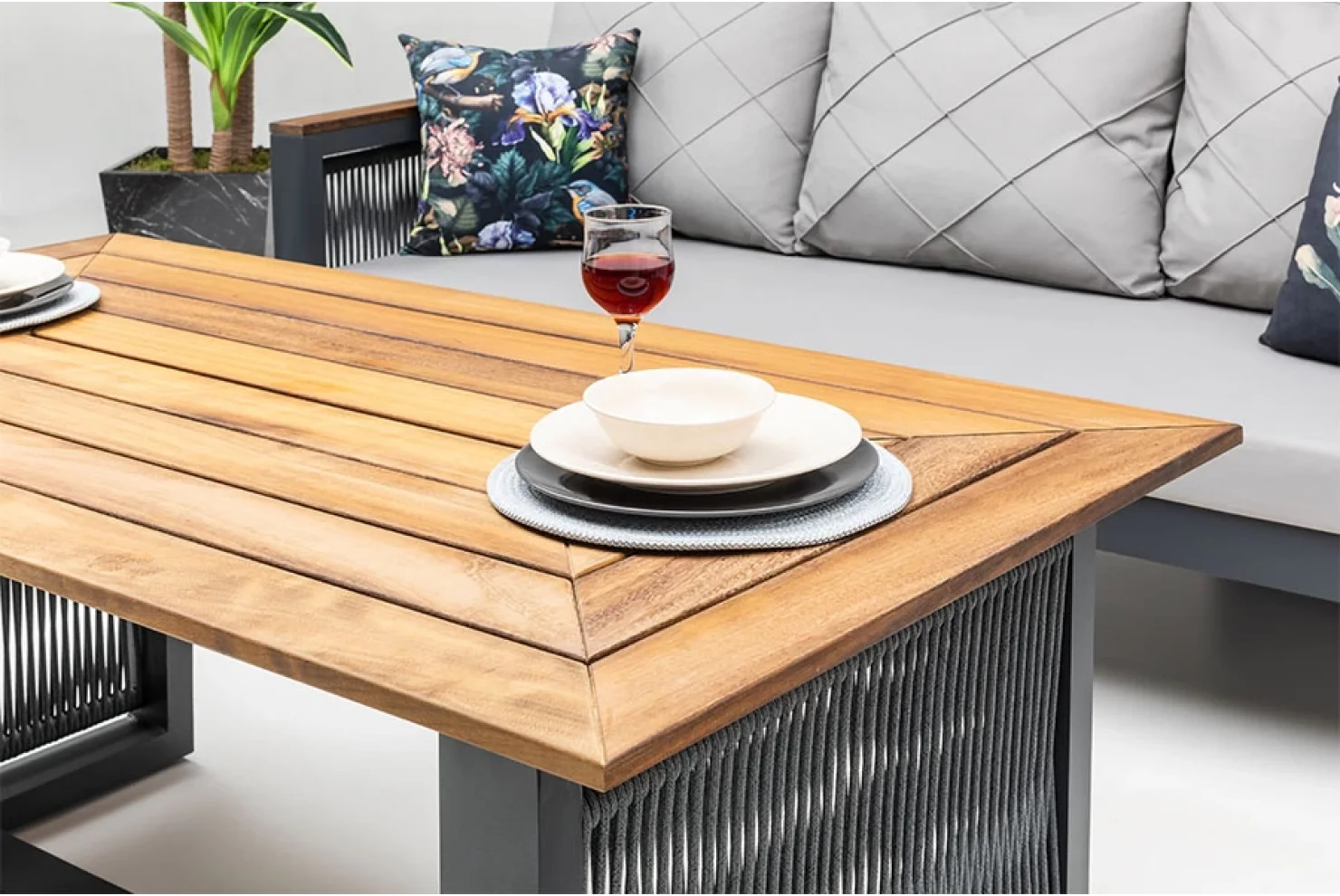 MİLANO OTURMA GRUBU ALÜMİNYUM İP ÖRGÜLÜ 3+1+1