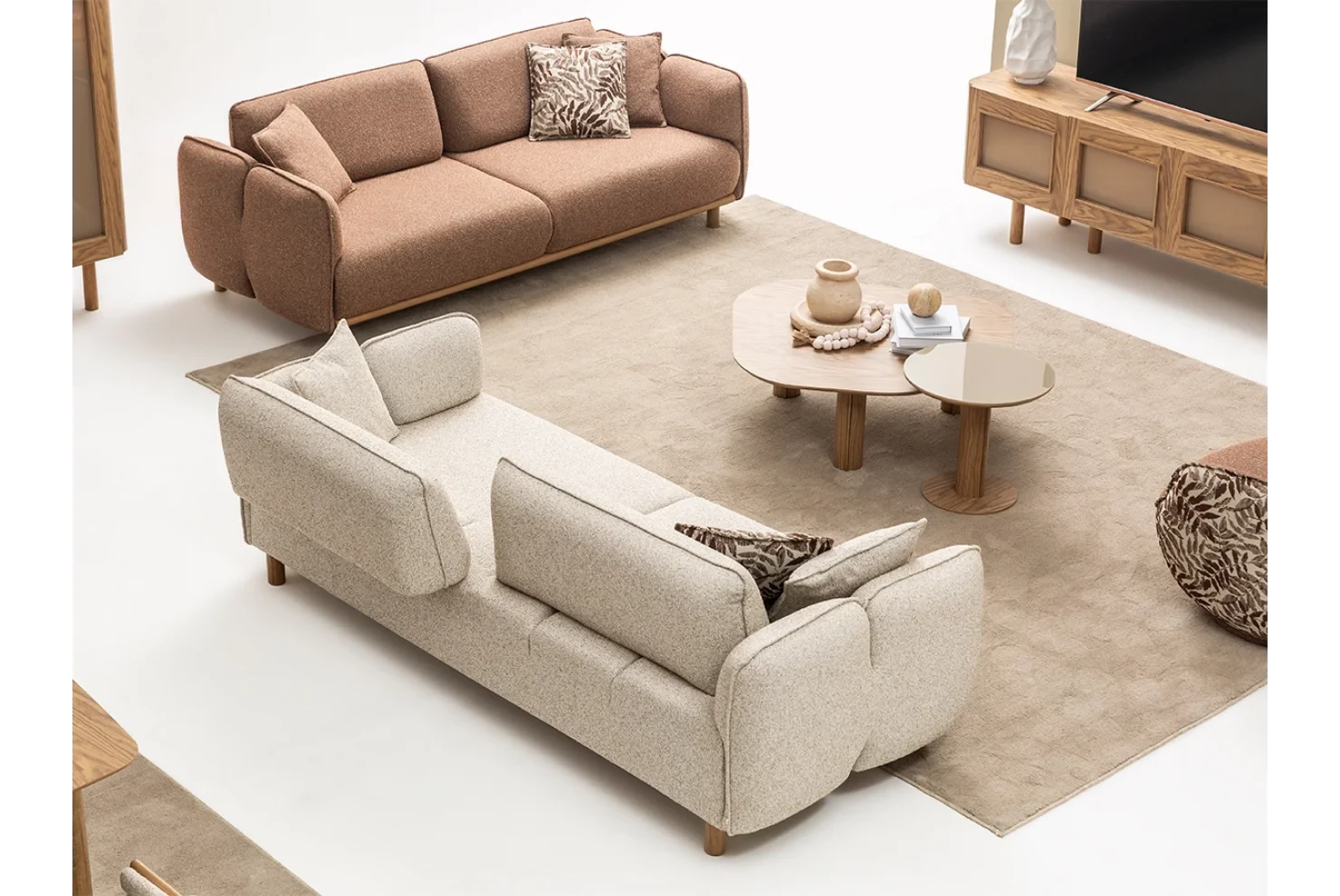 Mocha Koltuk Takımı | 3lü Koltuk 2 Adet - Berjer 1 Adet