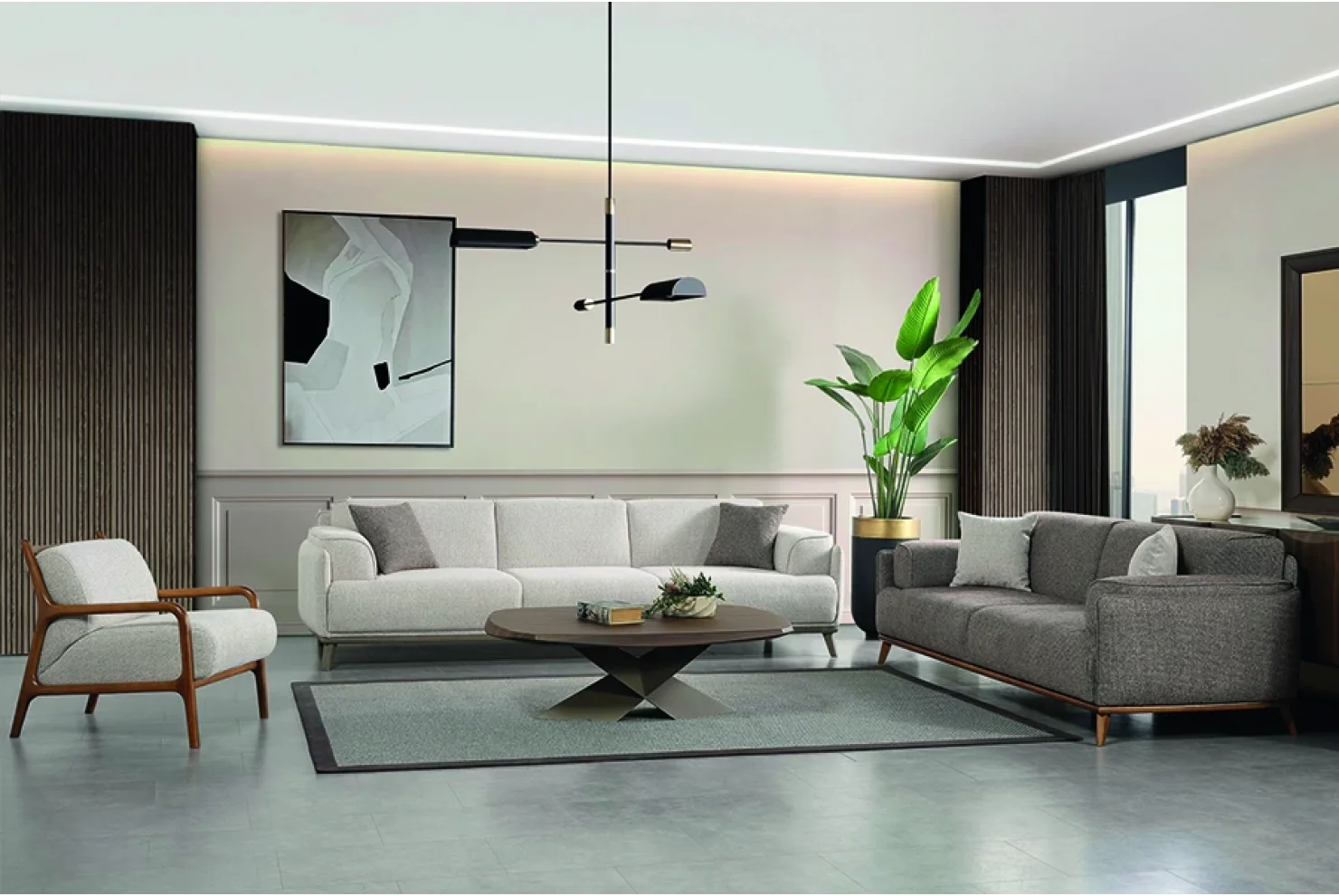 Moncada Koltuk Takımı  | 3lü Koltuk 2 Adet - Berjer 1 Adet