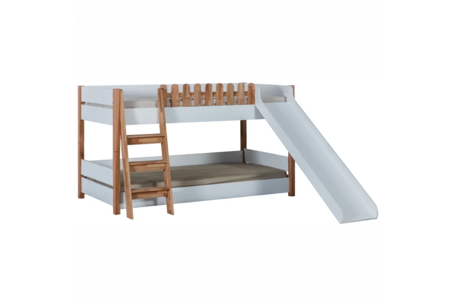 My House Ahşap Kaydıraklı Ranza 90*200