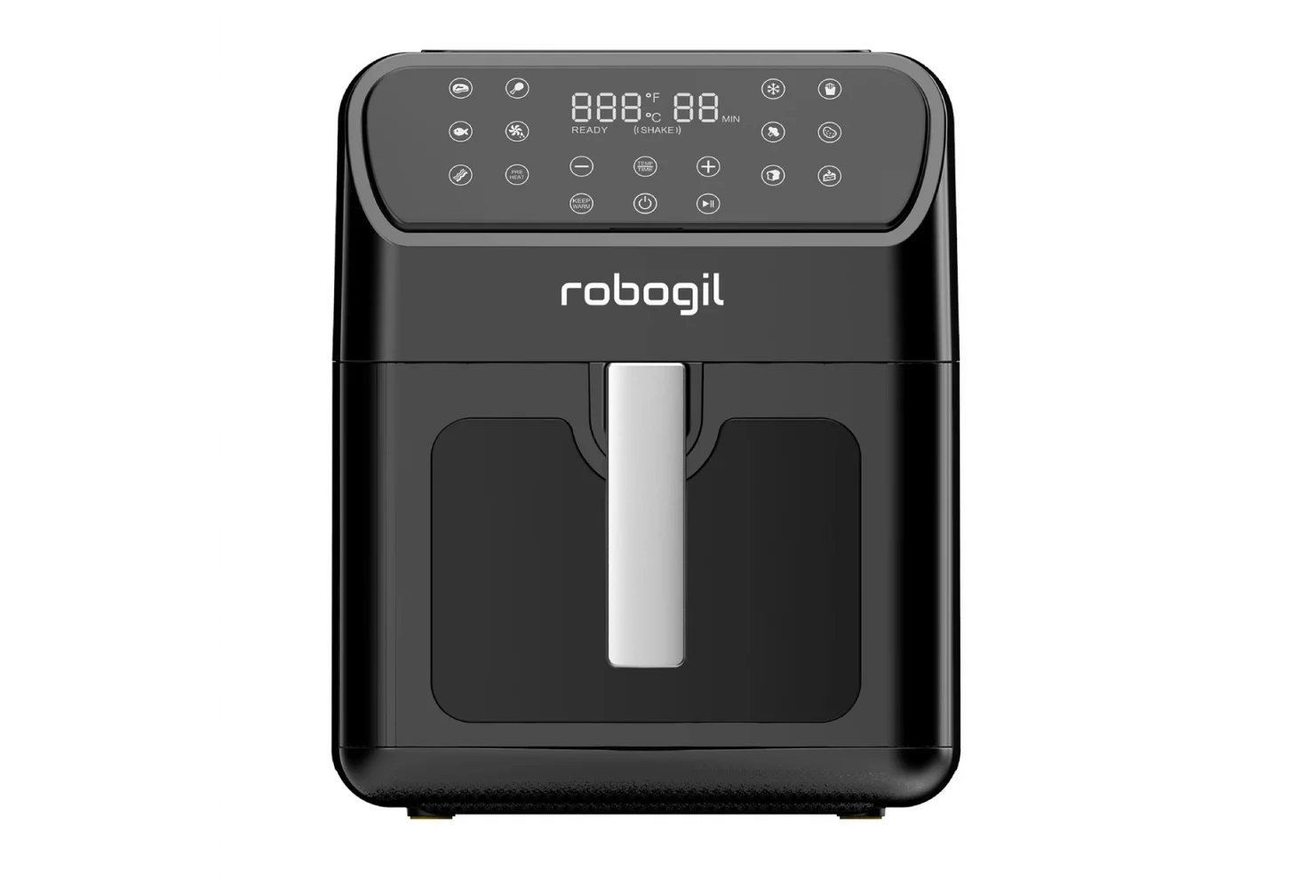 Robogil AF-19D Airfryer XXL 6,5Lt Cam Kapaklı Halojen Lambalı Sıcak Hava Fritözü