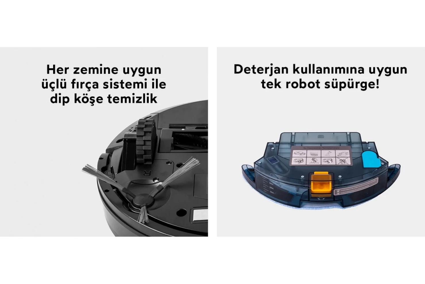 Robogil Stella 500B 2024 Model Yeni Nesil Tasarım Akıllı Robot Süpürge ve Robot Paspas