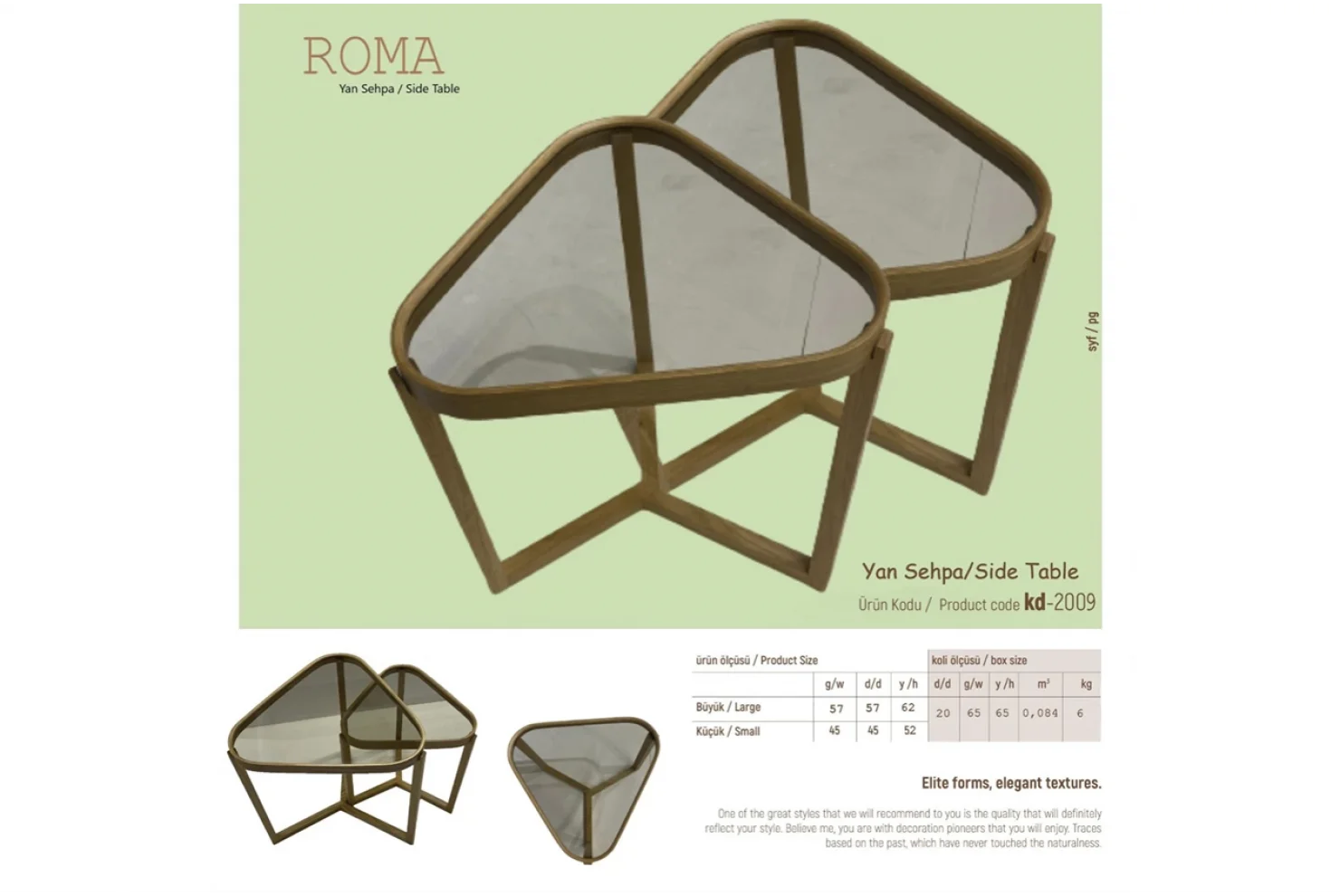 Roma 2li Zigon Sehpa