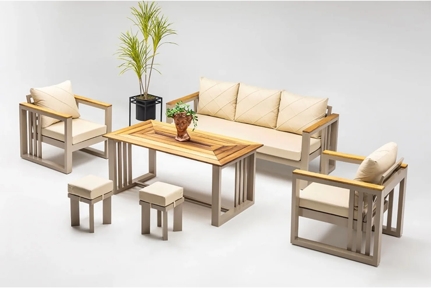 ROMA OTURMA GRUBU ALÜMİNYUM 3+1+1