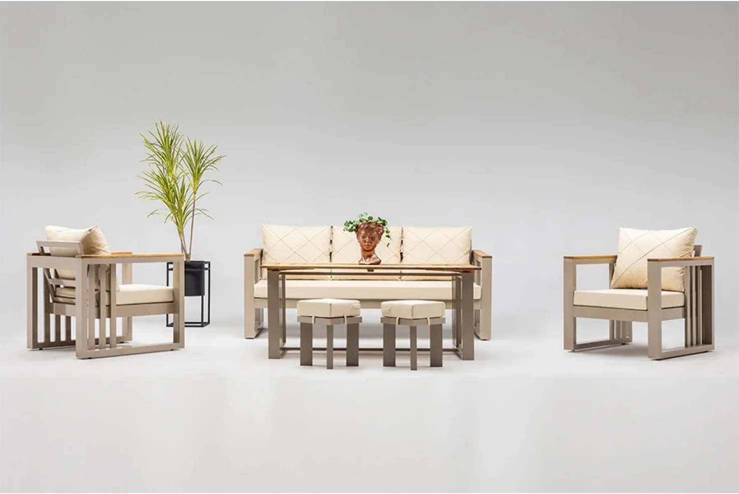 ROMA OTURMA GRUBU ALÜMİNYUM 3+1+1