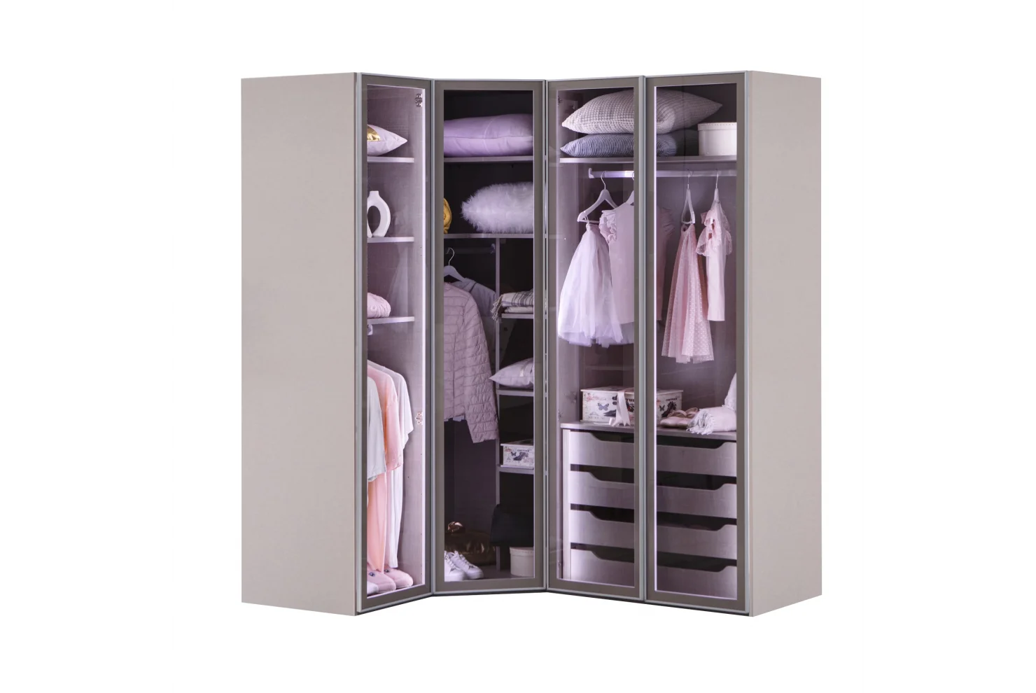 Rose Köşe Dolap (Seçenek 847)