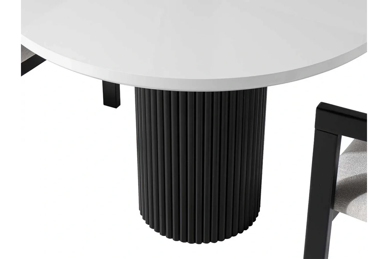 Rosier Yuvarlak Beyaz Masa