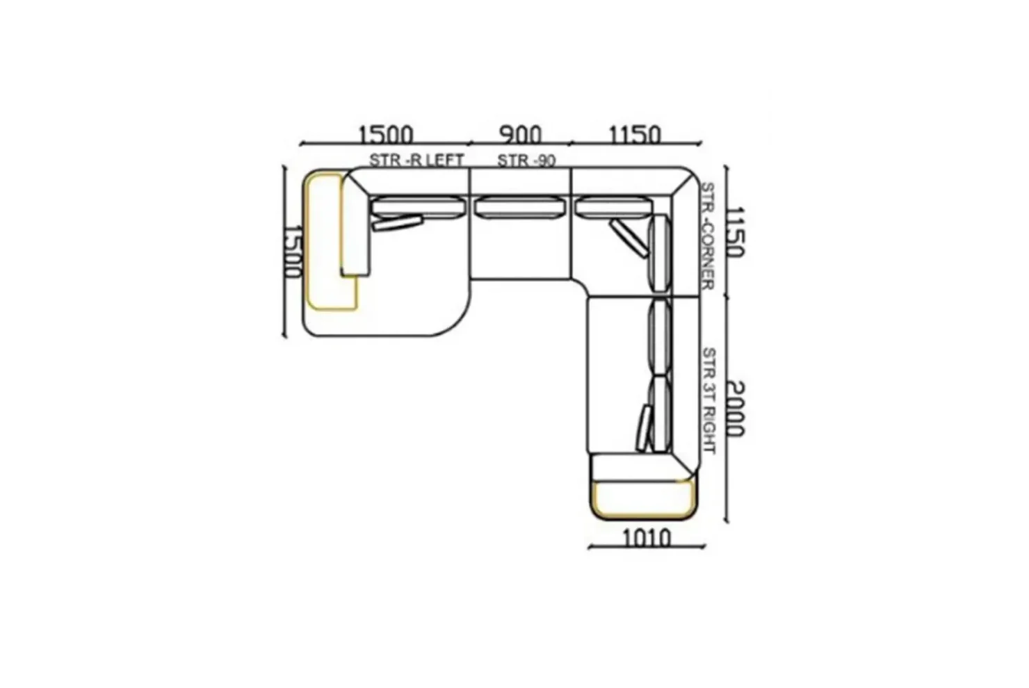 Sera Köşe Koltuk Takımı (420x320 cm)