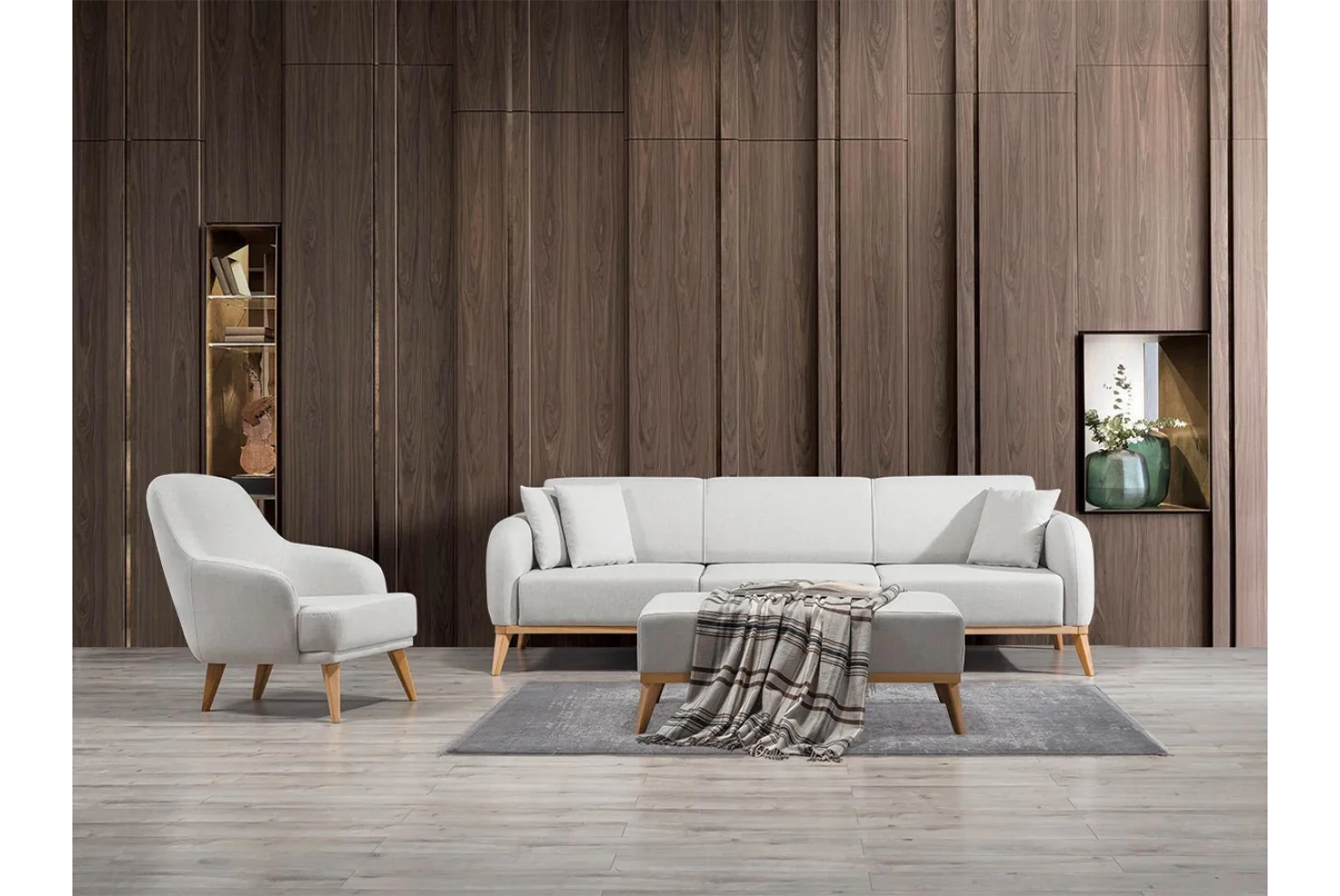 Silver Koltuk Takımı 3lü Koltuk 2 Adet - Berjer 1 Adet