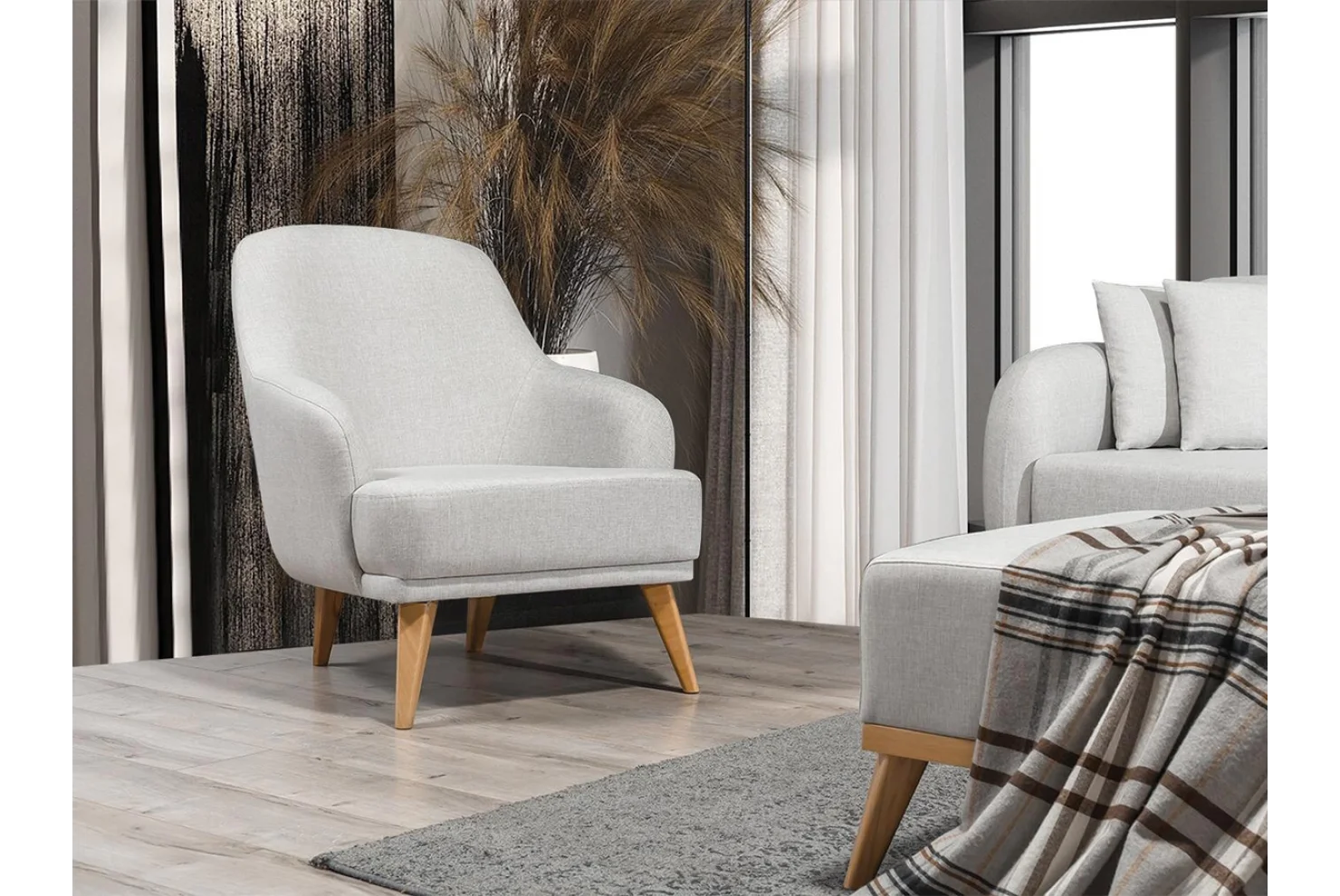 Silver Koltuk Takımı 3lü Koltuk 2 Adet - Berjer 1 Adet