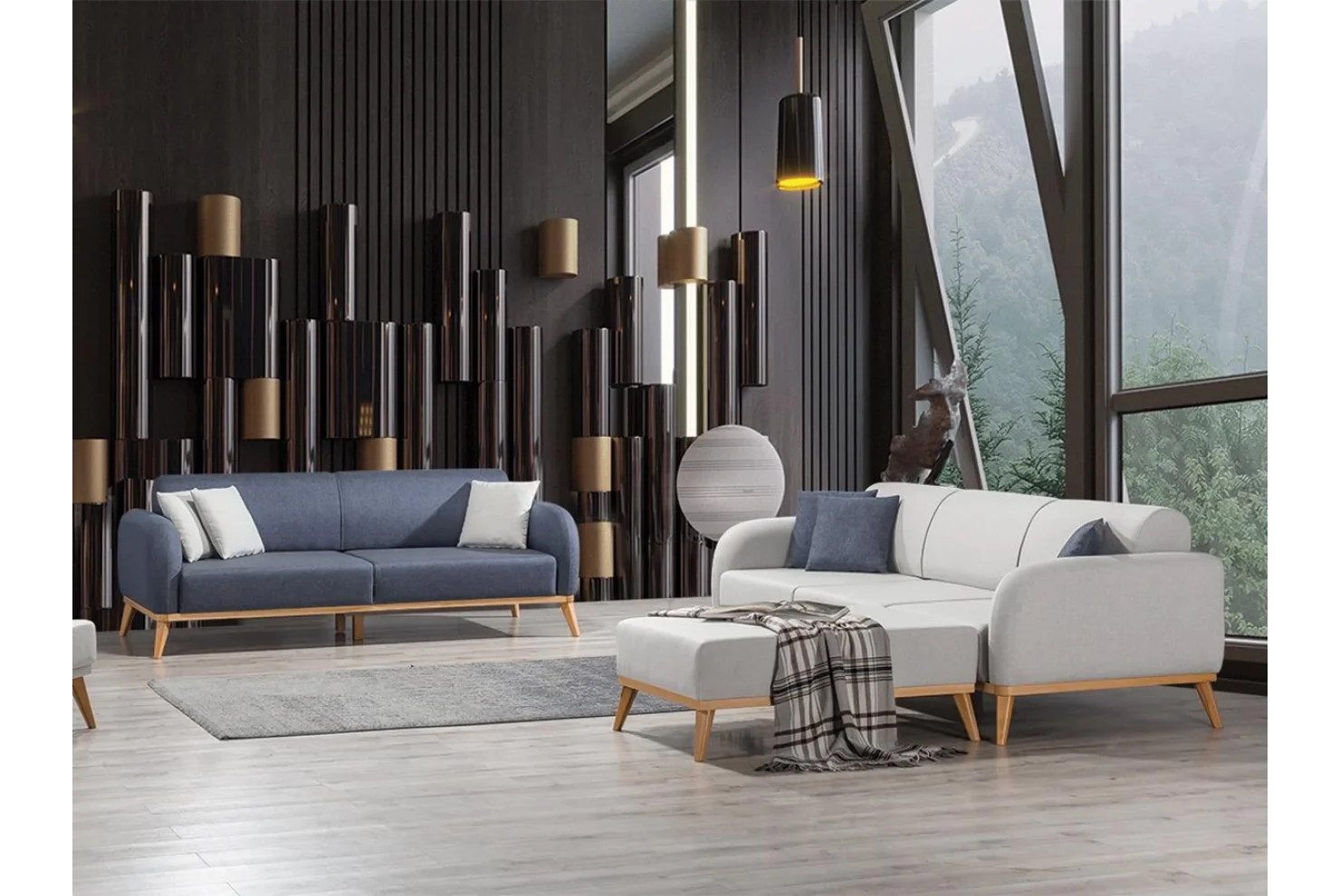 Silver Koltuk Takımı 3lü Koltuk 2 Adet - Berjer 1 Adet