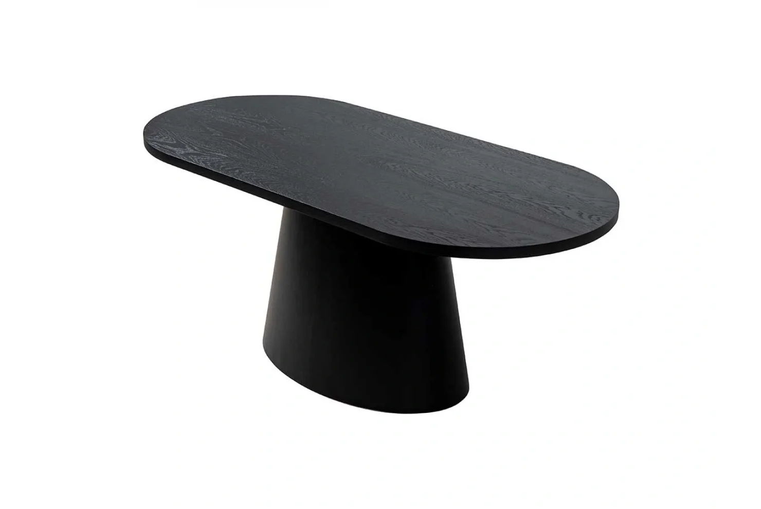 Siyah Meşe Kaplamalı Masa Sıvamalı Ayak