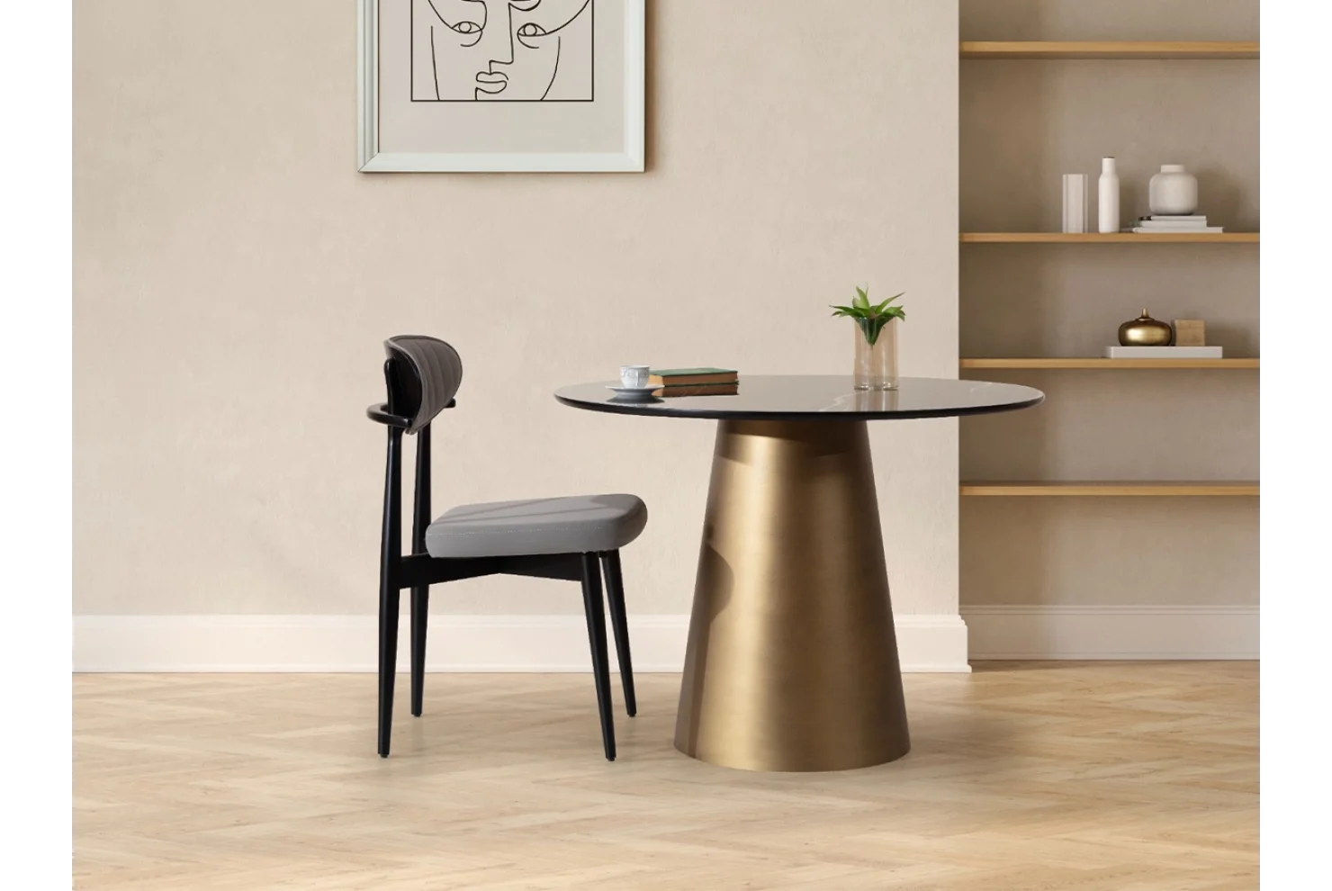 TH-Gusto Pirinç Yuvarlak Masa