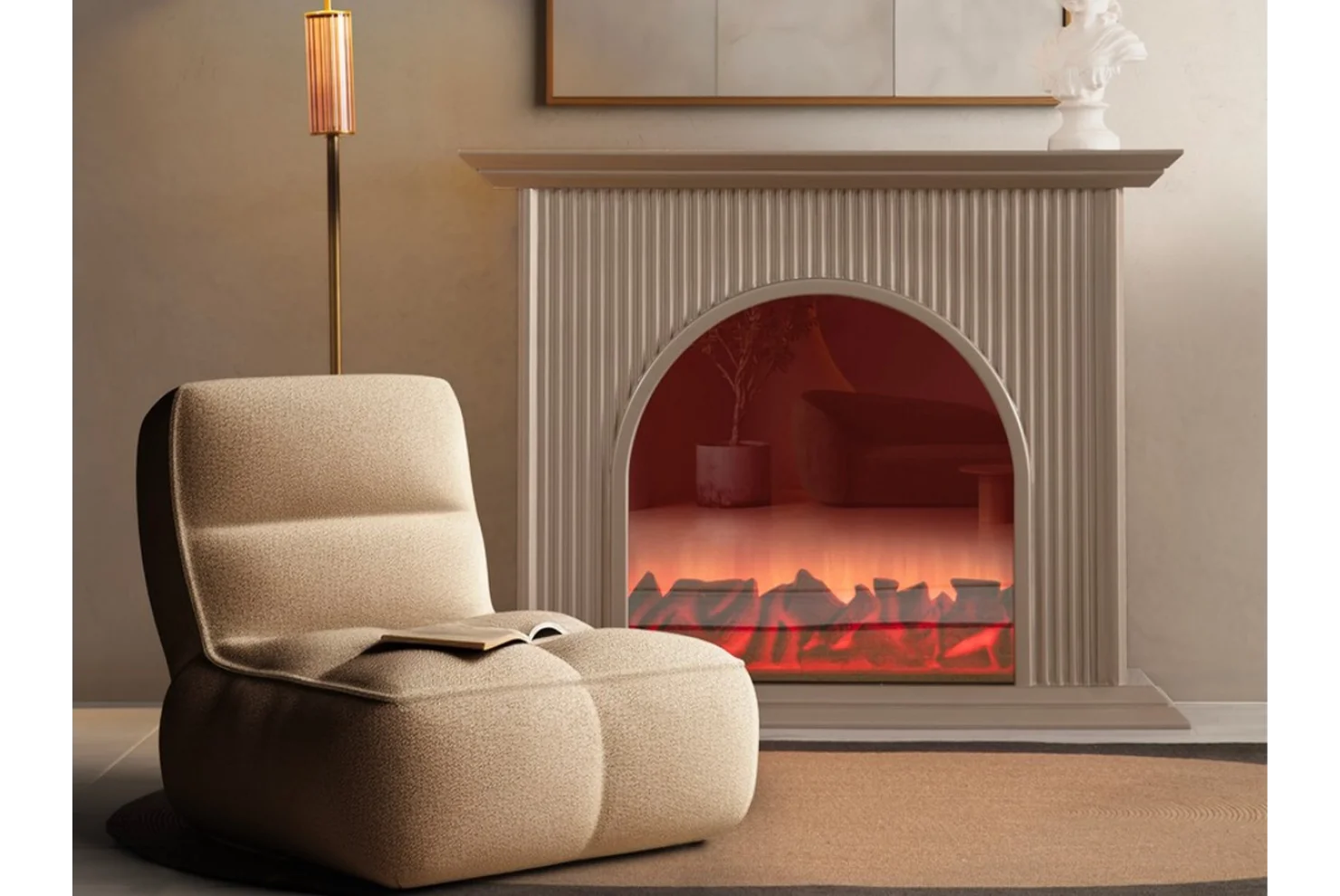 TH-Olivia Şömine Vizon