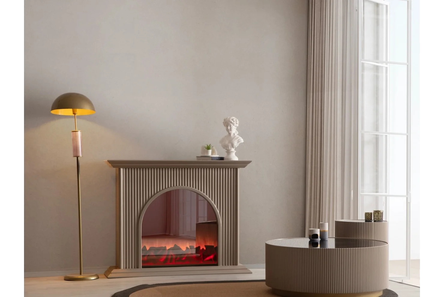 TH-Olivia Şömine Vizon