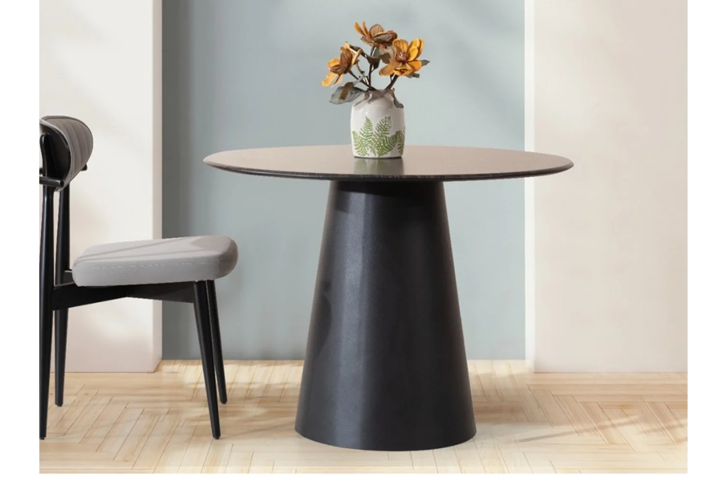 TH-Rales Siyah Yuvarlak Masa