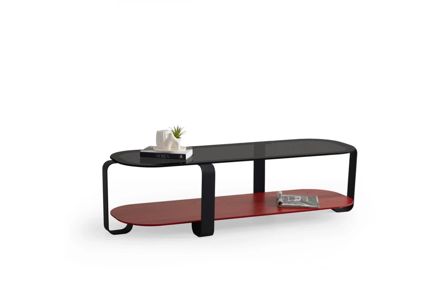 TH-Royal Dikdörtgen Kırmızı Orta Sehpa