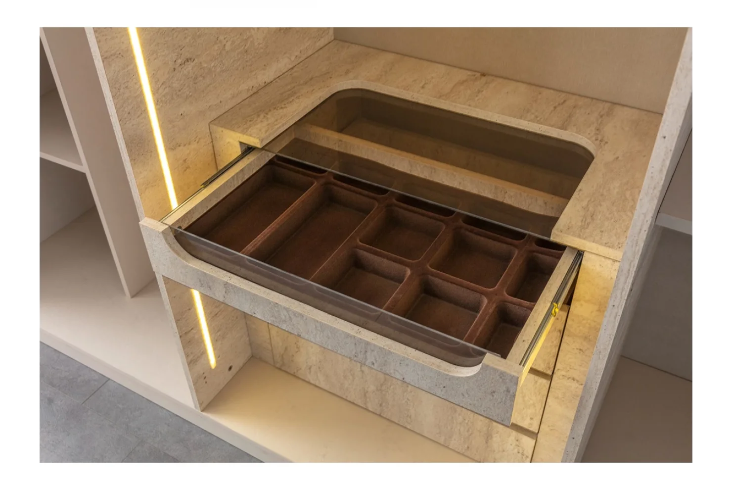 Traverten Dolap 6 Kapılı