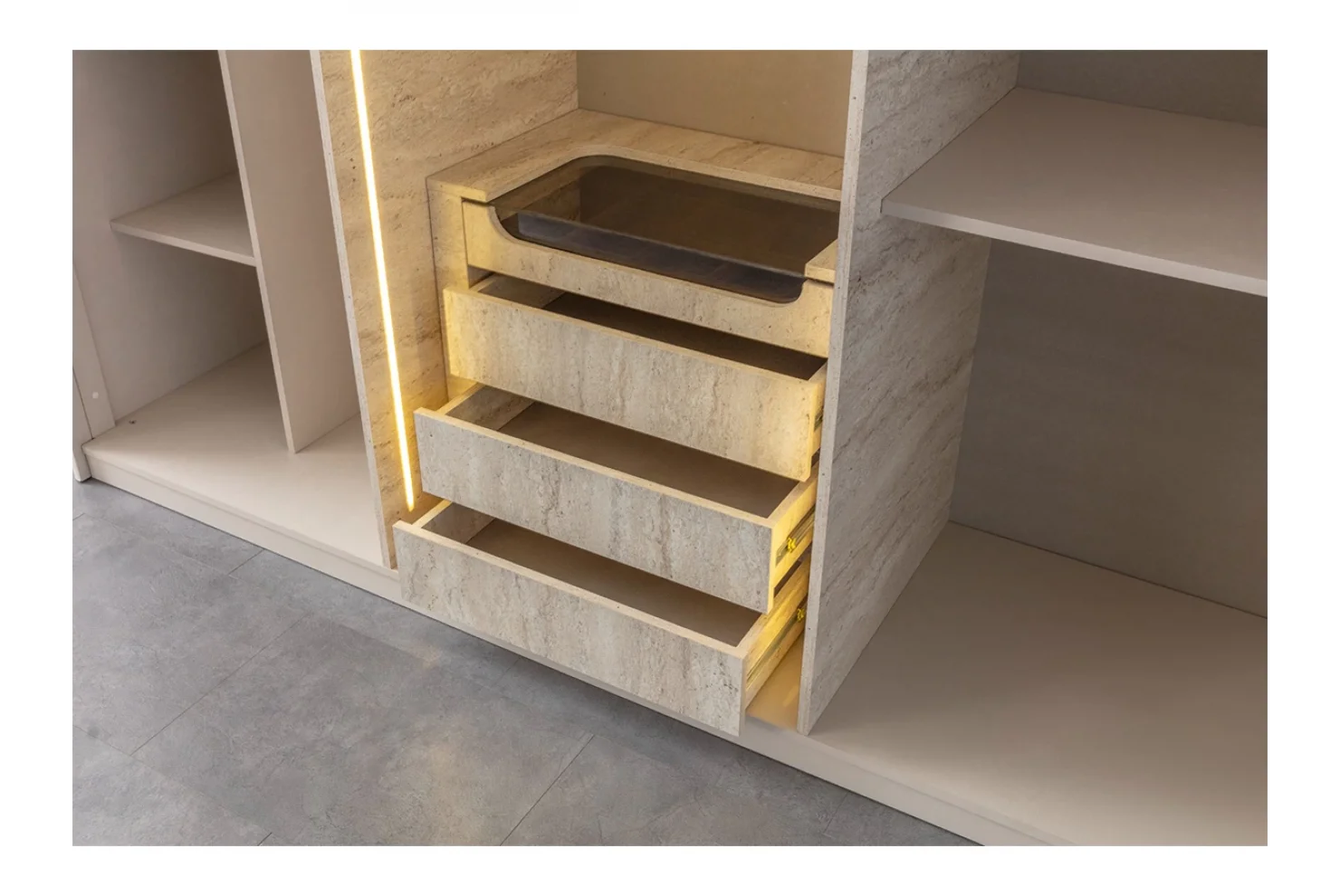 Traverten Dolap 6 Kapılı