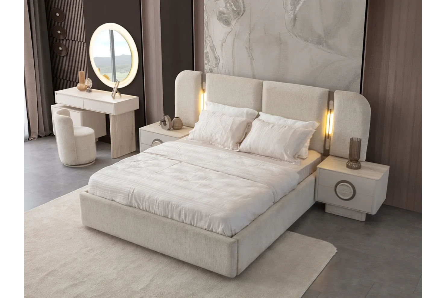 Traverten Karyola(bazalı)