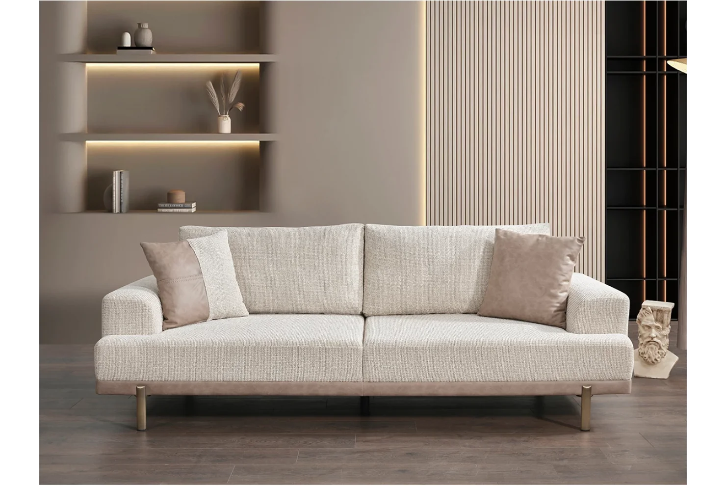 Traverten Koltuk Takımı | 3lü Koltuk 2 Adet - Berjer 1 Adet