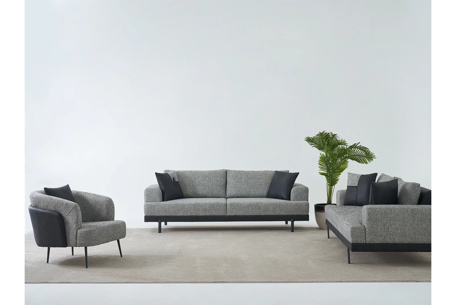 Traverten Koltuk Takımı | 3lü Koltuk 2 Adet - Berjer 1 Adet