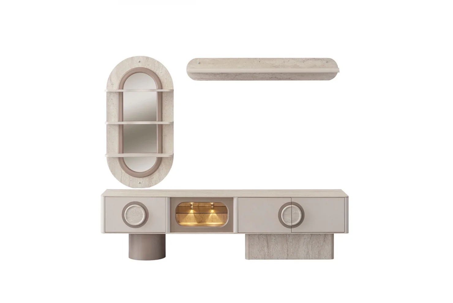 Traverten Tv Ünitesi