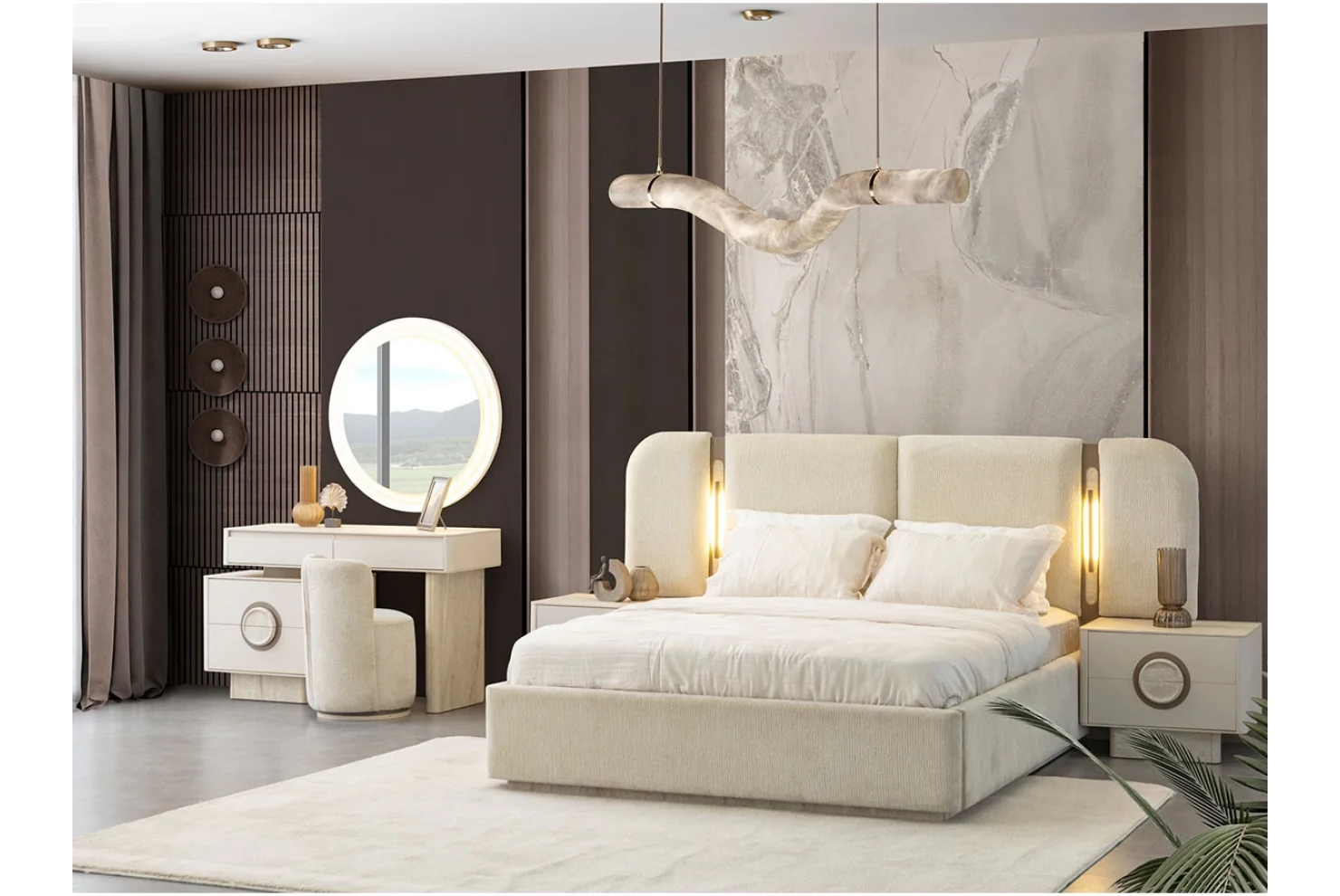 Traverten Yatak Odası Takımı