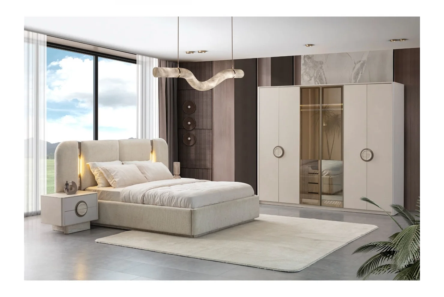 Traverten Yatak Odası Takımı