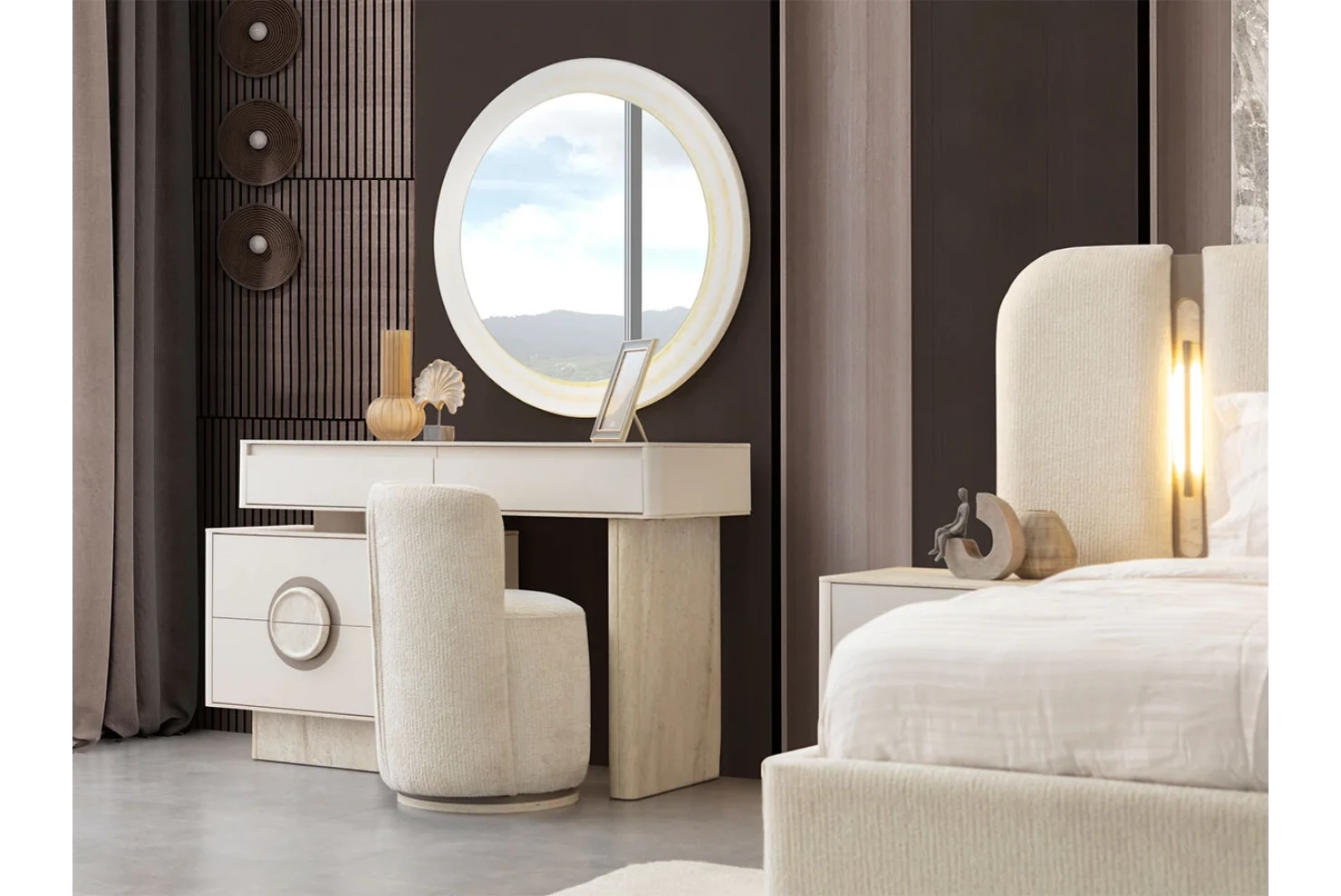 Traverten Yatak Odası Takımı