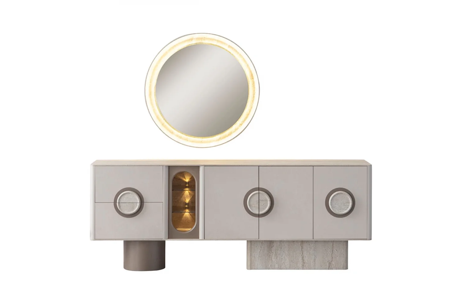 Traverten Yemek Odası Takımı