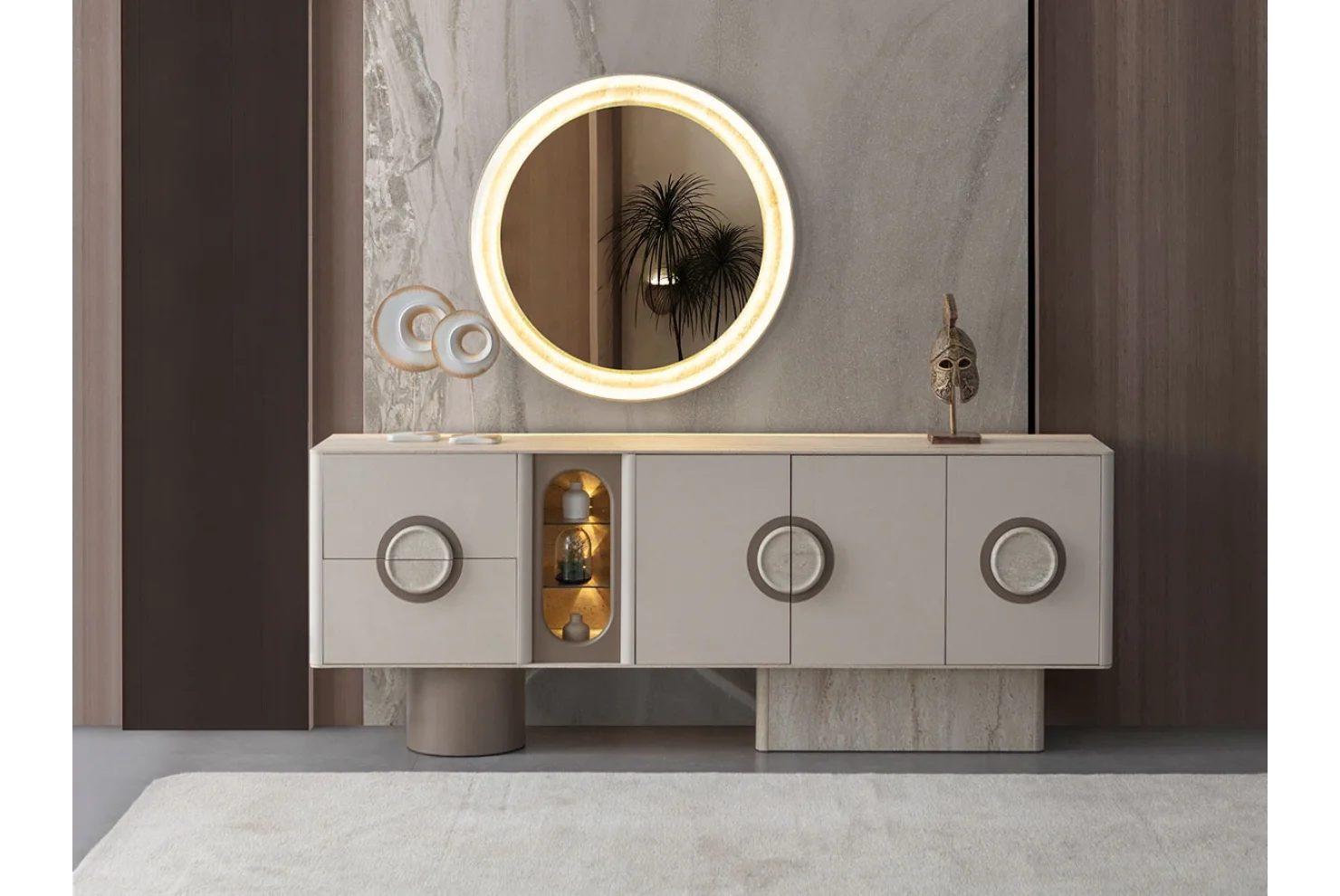 Traverten Yemek Odası Takımı