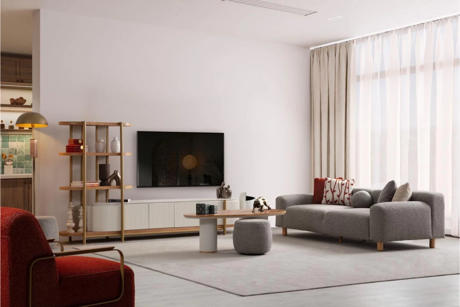 Vesta TV Ünitesi Beyaz