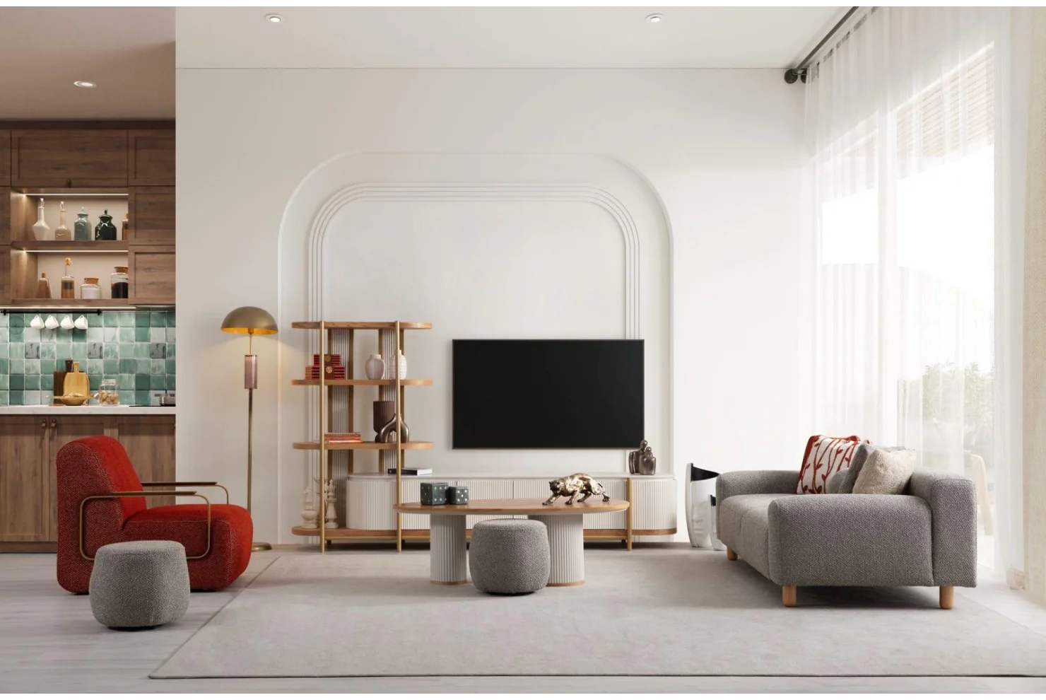 Vesta TV Ünitesi Beyaz