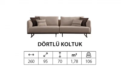 Luxeva Dörtlü Koltuk